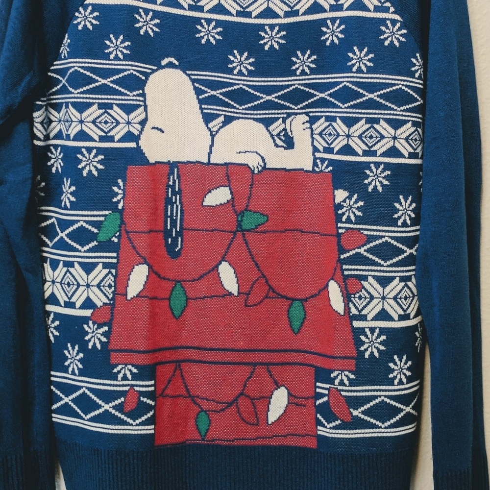 Peanuts: Snoopy Blue Holiday Sweater - Picture 2 of 5